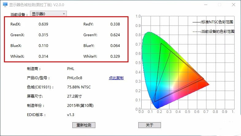 检测显示器色域软件