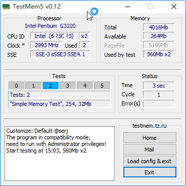 TestMem5内存检测